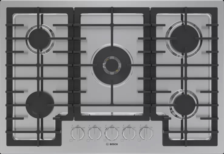 cooktop with grate-sealed burners