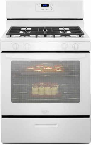 Whirlpool White Free Standing Gas Range