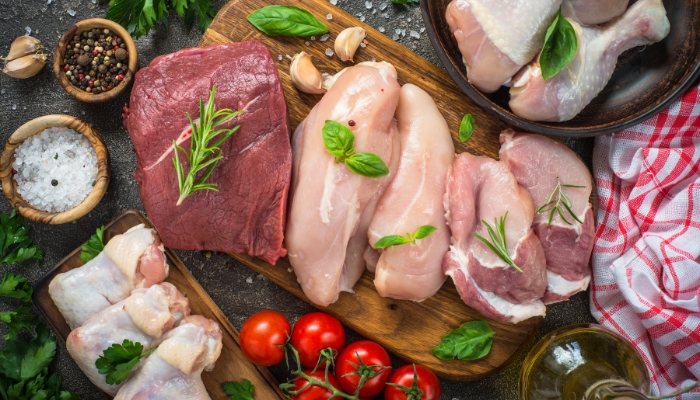 Assortment of different meats, ready to be cooked