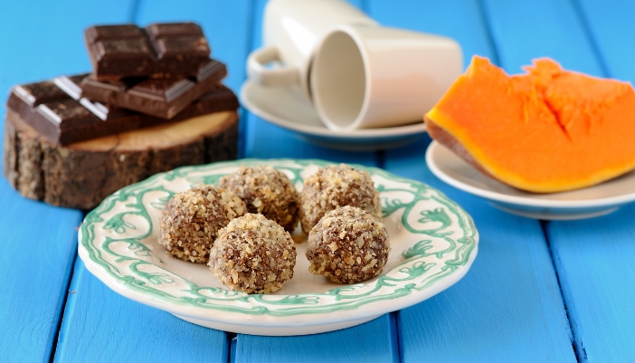 Pumpkin spice and chocolate truffles