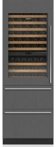 front view of the Sub-Zero® Designer Series 30" Panel Ready Wine Cooler