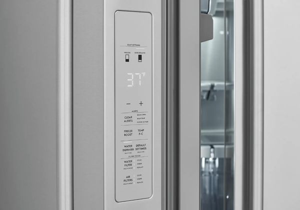 Interior of an Electrolux refrigerator with Luxcool cooling