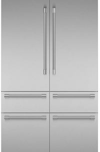 front view of the Thermador® Freedom® 48'' Professional Stainless Steel Built In Counter Depth French Door Freezer