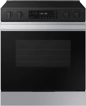 Front view of the Samsung Bespoke NSE6DG8100SR range