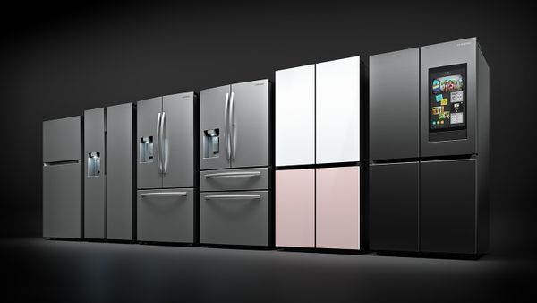 Various Samsung Bespoke refrigerators