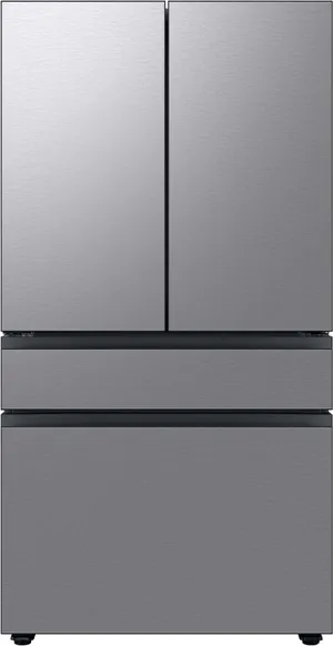 Credit: Samsung Front view of the Samsung RF23BB8600QL French door refrigerator