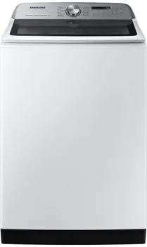 Front view of the Samsung WA55CG7100AW washer