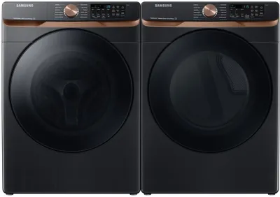 Samsung Brushed Black Front loading laundry pair