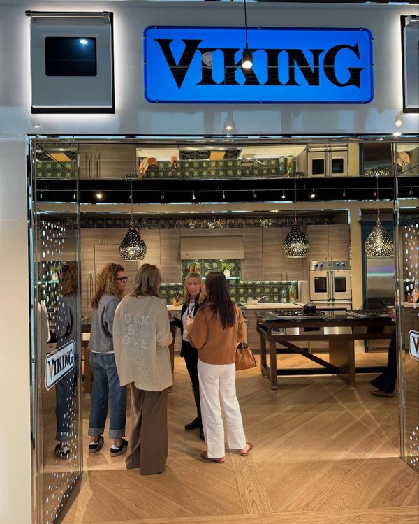 Shoppers in the Viking showroom at Specialty Appliance