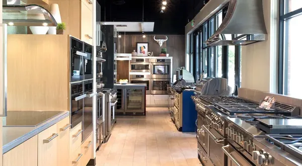 Various appliances featured in a Specialty Appliance showroom