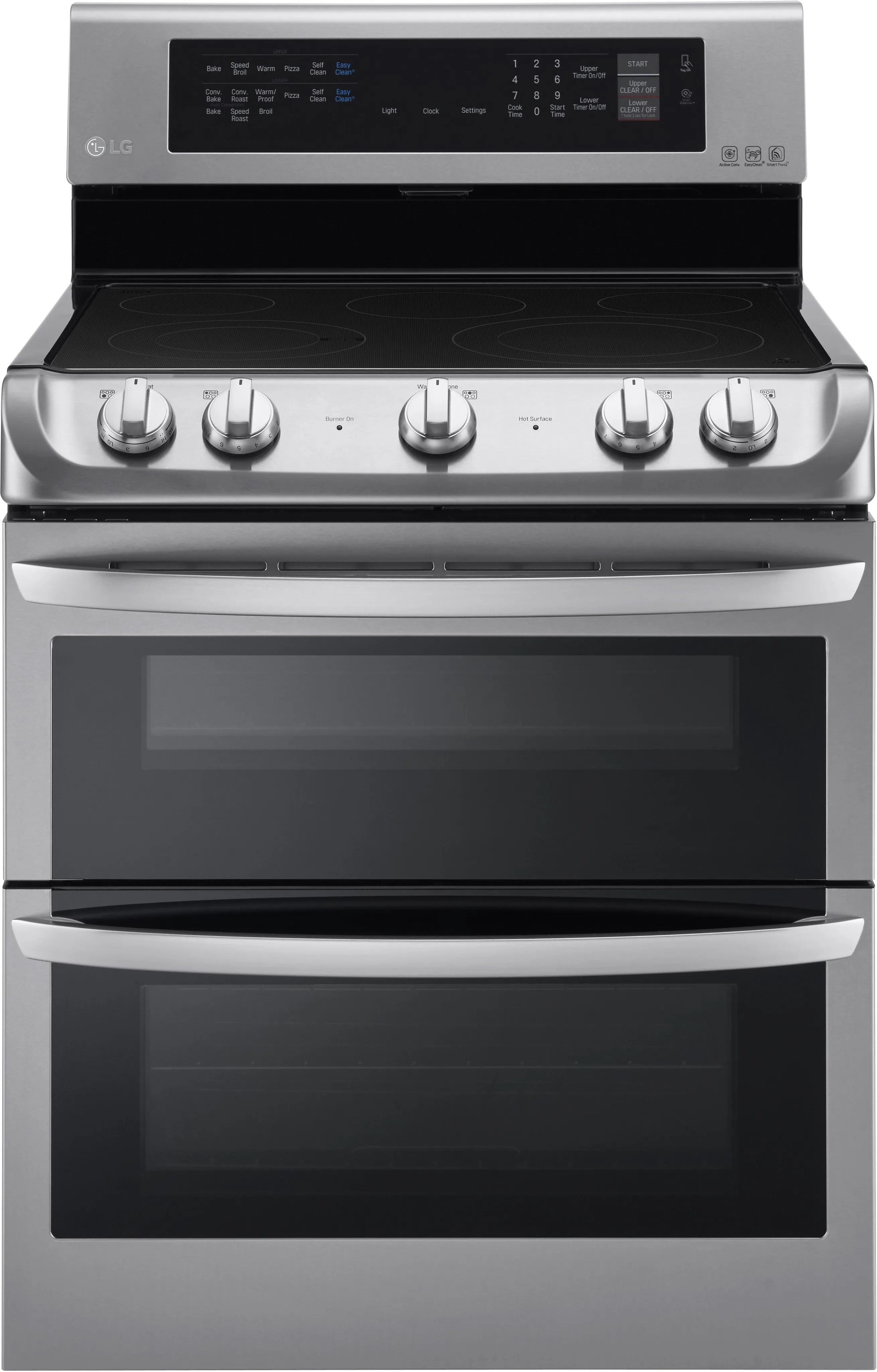 stainless steel range with double oven