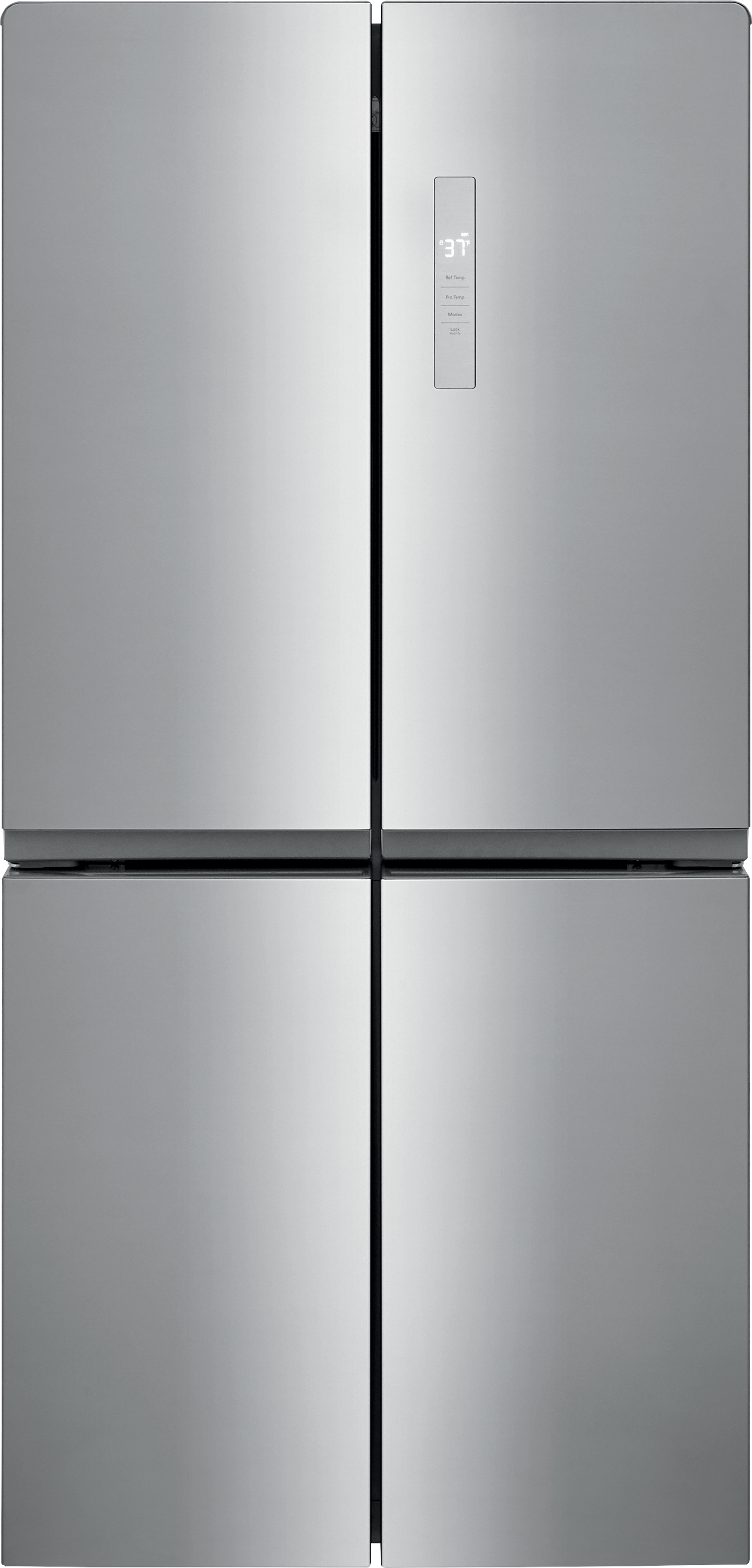 4 door refrigerator with stainless steel finish