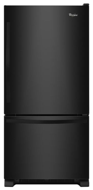 matte black bottom freezer refrigerator