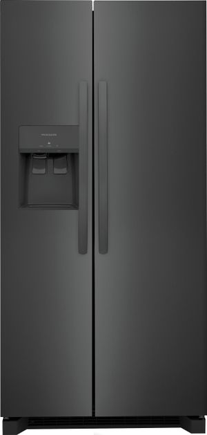 black side by side refrigerator