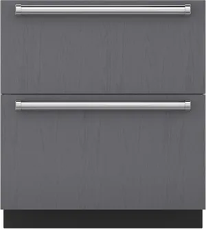 Front view of the Sub-Zero ID-30CI double drawer refrigerator