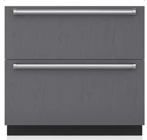 Front view of the Sub-Zero ID-36CI refrigerator drawers 
