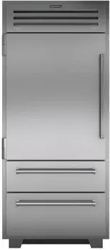 Front view of the Sub-Zero PRO3650_LH refrigerator 