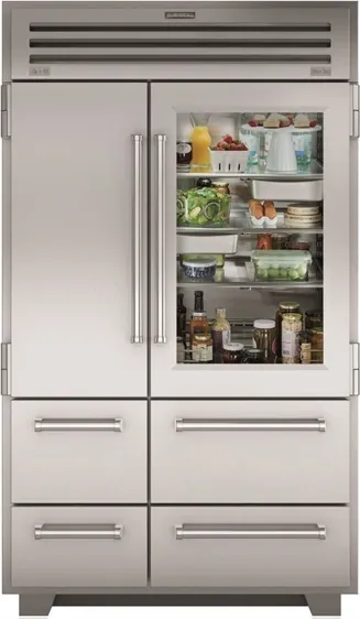 SubZero PRO Stainless Frame Built In Side by Side Refrigerator