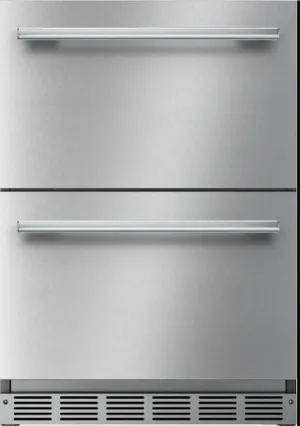 Front view of the Thermador Freedom T24UR915DS double drawer refrigerator 