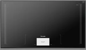 Overhead view of the Thermador Freedom collection 36” induction cooktop 