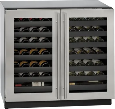 Front view of the U-Line Modular 3000 Series U-3036WCWCS-00B wine fridge