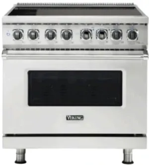 Front view of the Viking 5 Series VIR53626BSSBB induction range