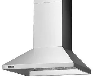 Front view of the Wolf VI42S island range hood
