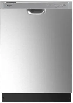 Front view of the Whirlpool WDF341PAPM dishwasher 