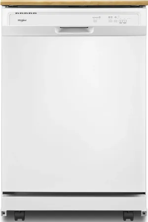 Front view of the Whirlpool WDP370PAHW portable dishwasher