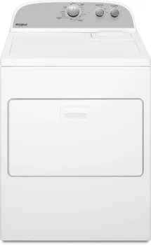 Front view of the Whirlpool WED4950HW dryer 