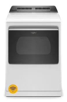 Front view of the Whirlpool WED8127LW dryer 