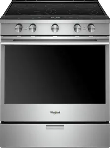 Front view of the Whirlpool WEEA25H0HZ electric range