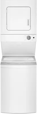 Front view of the Whirlpool WET4024HW washer dryer center