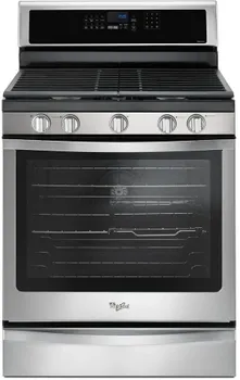 Front view of the Whirlpool WFG770H0FZ gas range 