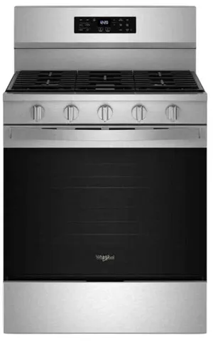 Front view of the Whirlpool WFGS5030RZ gas range 