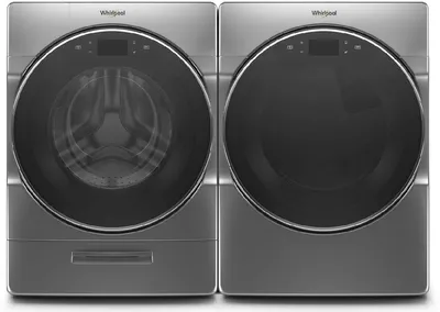 Front view of the Whirlpool WFW9620HC washer and WED9620HC 