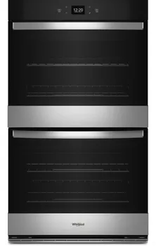 Front view of the Whirlpool WOED5030LZ double wall oven