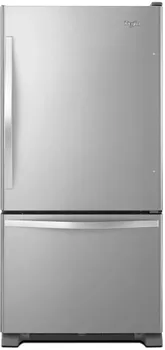 Front view of the Whirlpool WRB329DMBM refrigerator