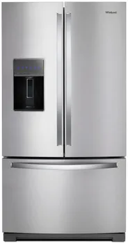 Front view of the Whirlpool WRF757SDHZ refrigerator