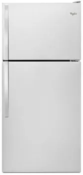 Front view of the Whirlpool WRT318FZDM refrigerator 