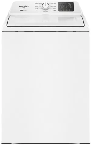 Front view of the Whirlpool WTW4107SW top load washer 