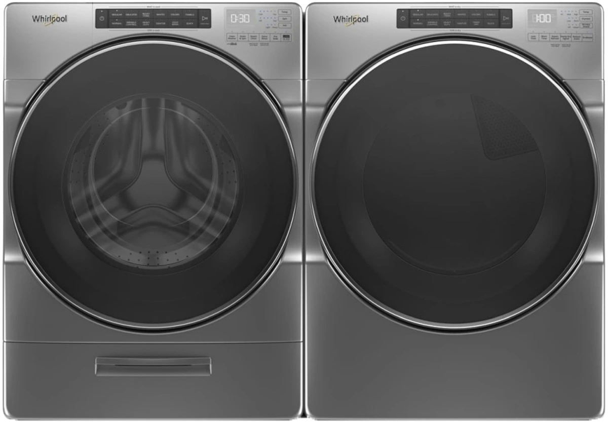 Whirlpool Chrome Shadow Front Load Laundry Pair