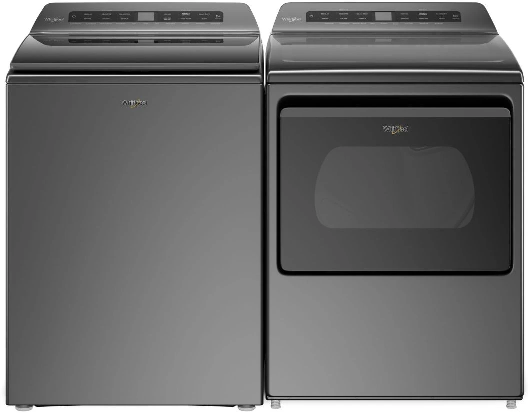 Whirlpool Chrome Shadow Laundry Pair