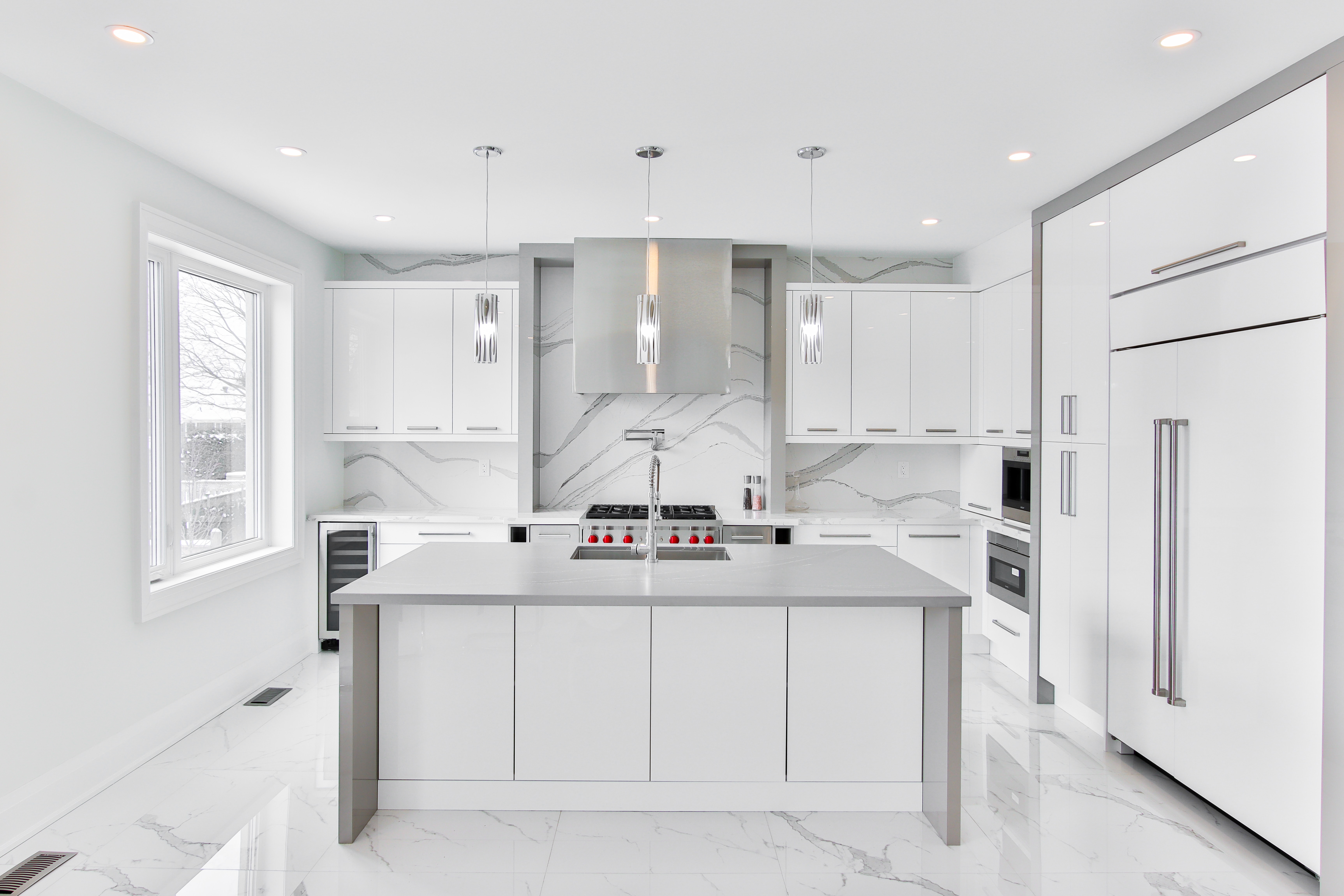 White Appliance in White Kitchen