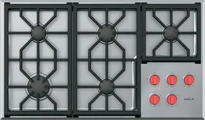Overhead view of the Wolf CG365P_S cooktop