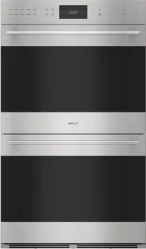 Front view of the Wolf E Series DO3050TE_S_T wall oven