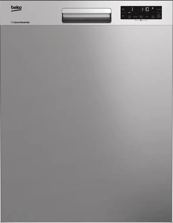 Front view of the Beko DUT25401X dishwasher 