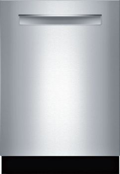 Front view of Bosch 800 Series SHPM88Z75N 24-inch dishwasher 