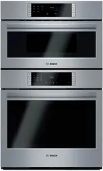 Front view of Bosch HBL87M53UC 30” combination microwave wall oven 