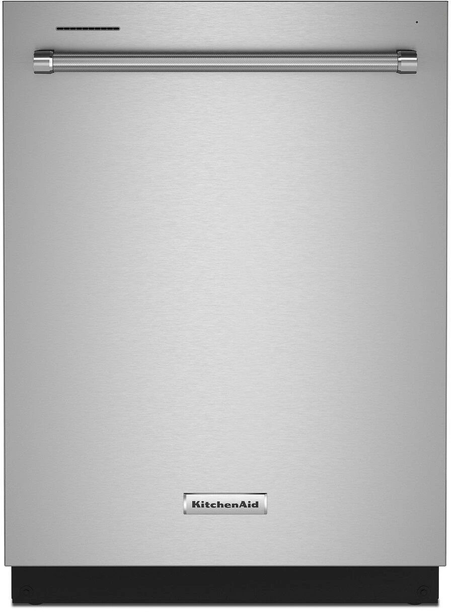 Front view of the KitchenAid KDTE204KPS dishwasher 